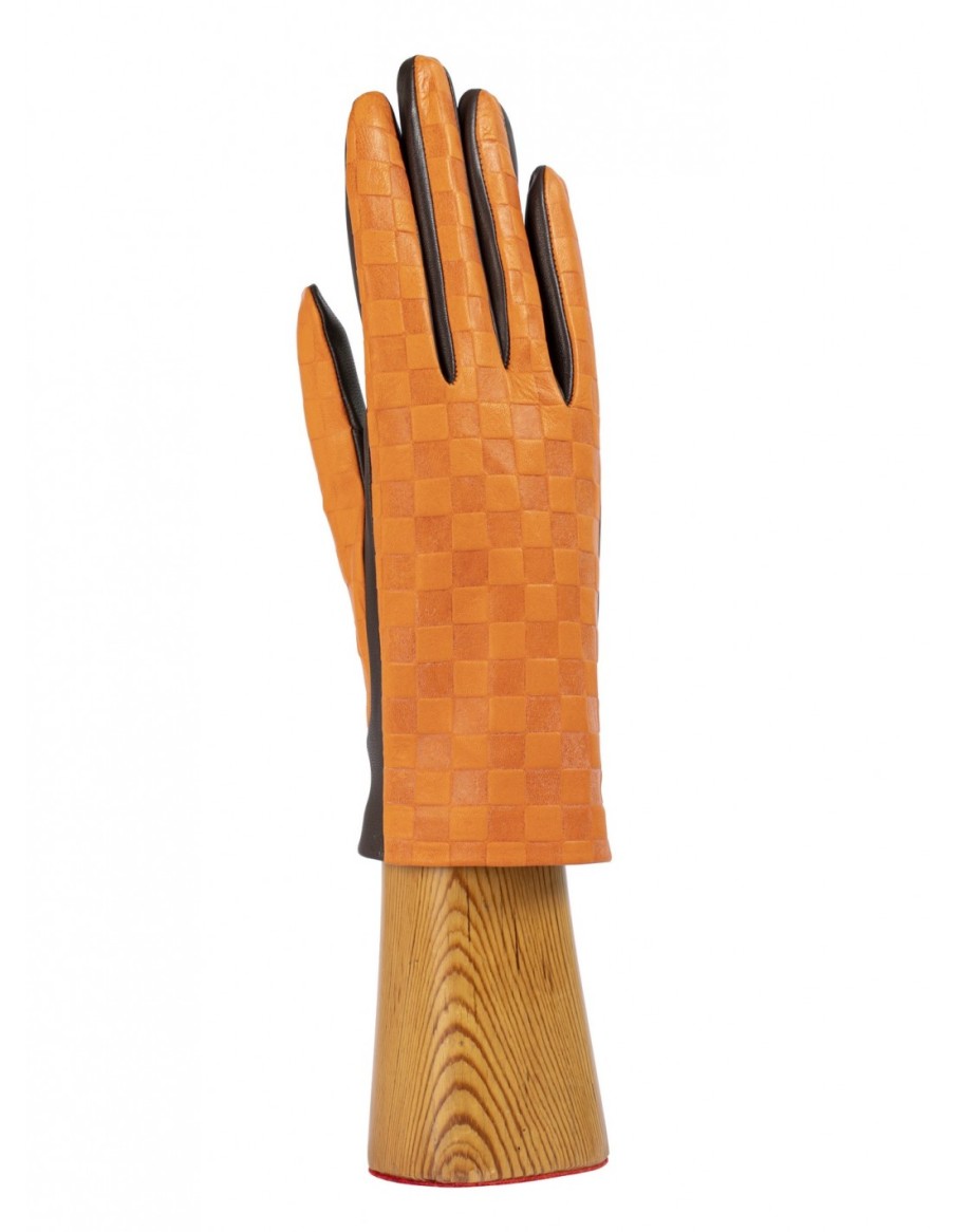 Woman Santacana Leather Gloves | Leather Glove St-Ts-61-1Ti Dama Emboss