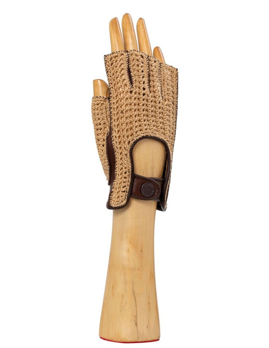 Man Santacana Driving Gloves | Miton De Conducir En Piel Y Crochet Kst-Tc-Drv