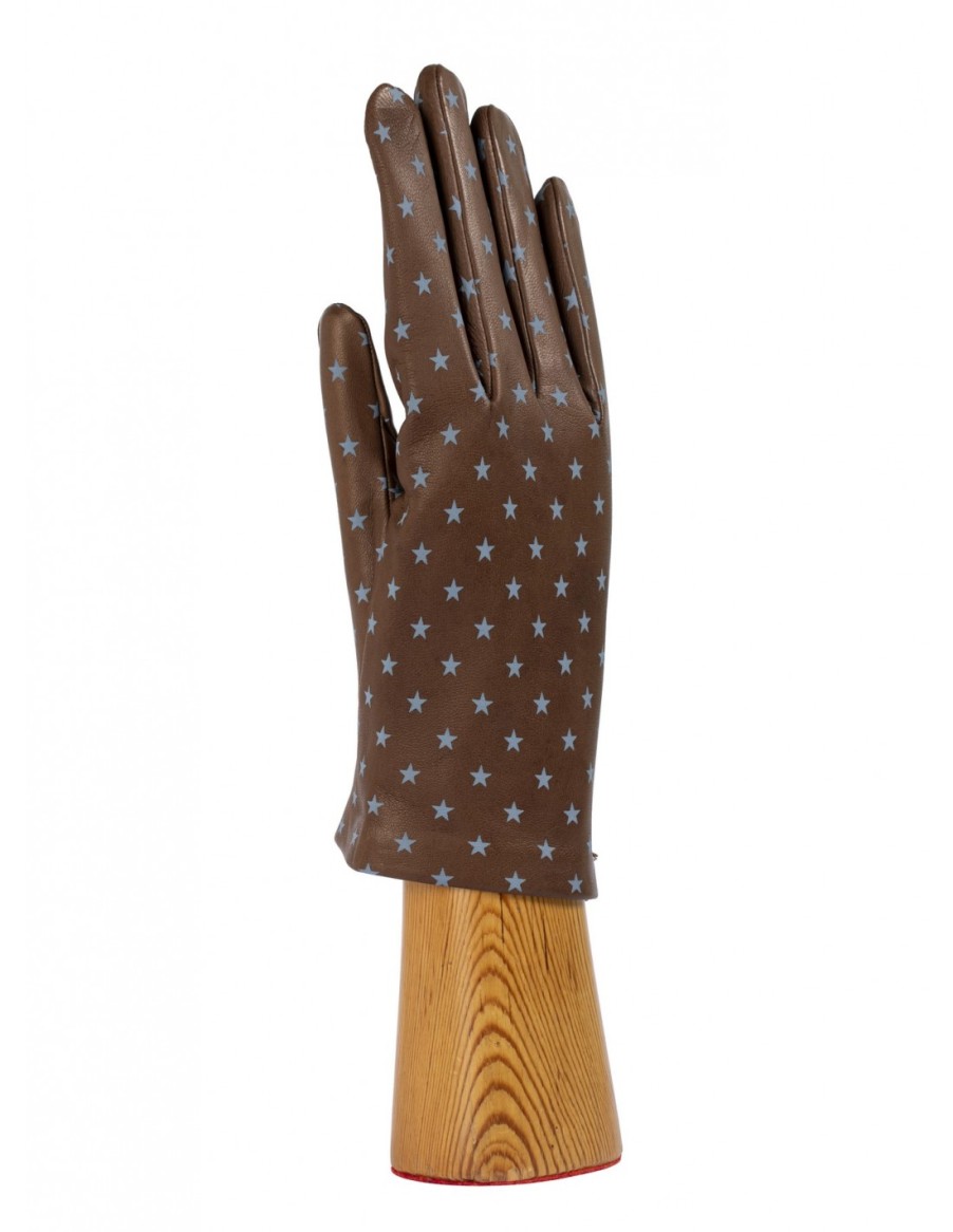 Woman Santacana Leather Gloves | Leather Glove St-Ts-61-1Ti Decorated With Stars