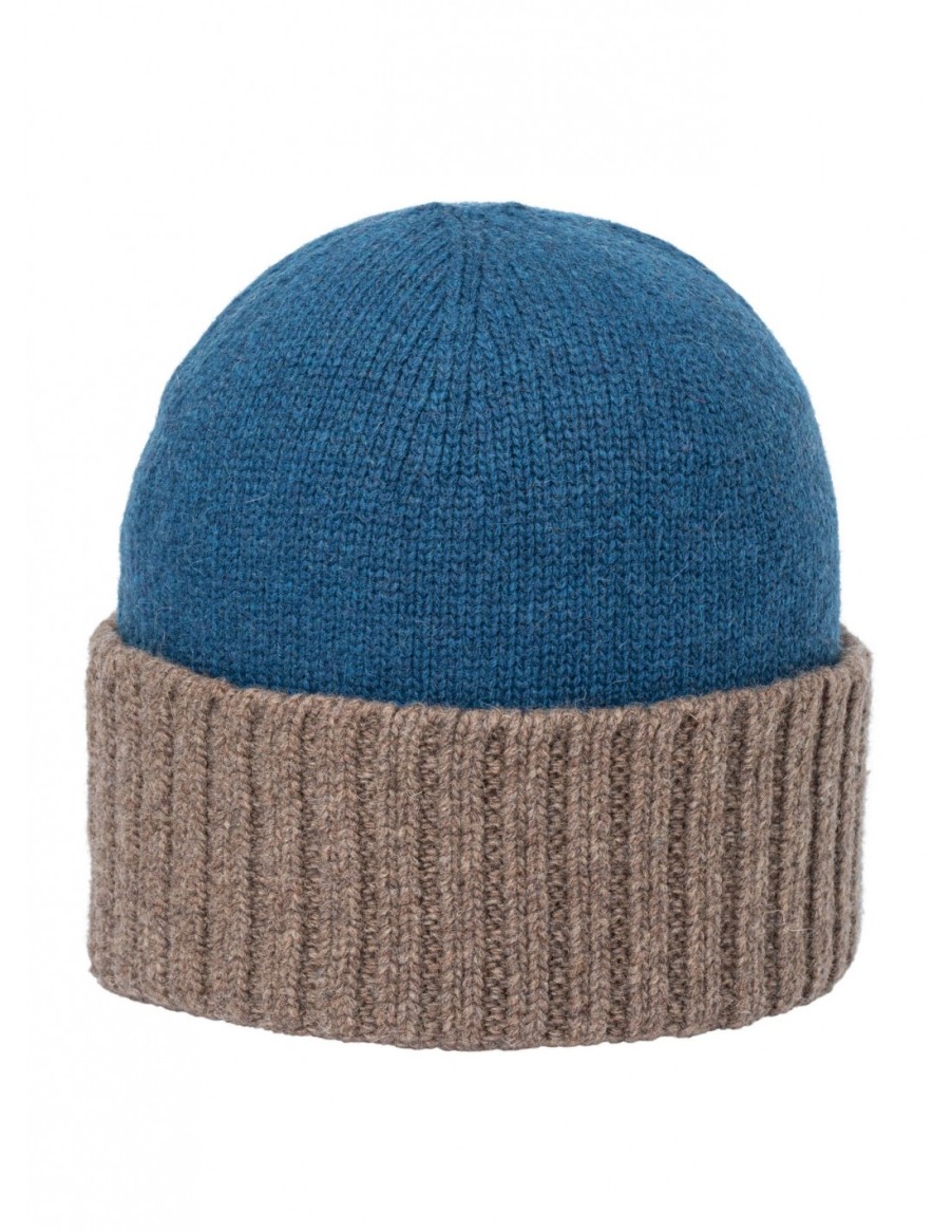 Woman Santacana Wool And Angora Beanies | Blue Wool Beanie I Santacana