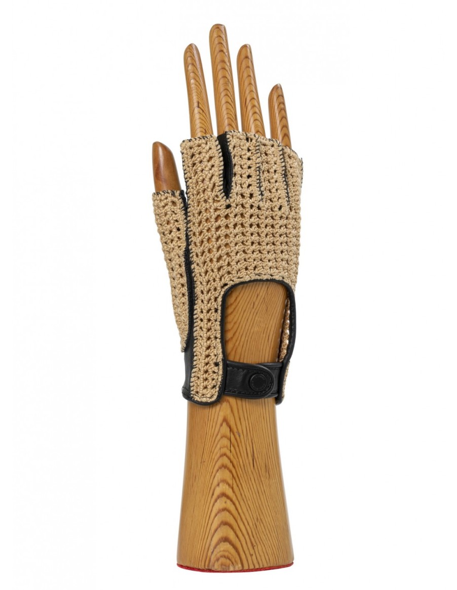 Woman Santacana Fingerless And Mitten Gloves | Leather Driving Glove Kst-Ts-Drv