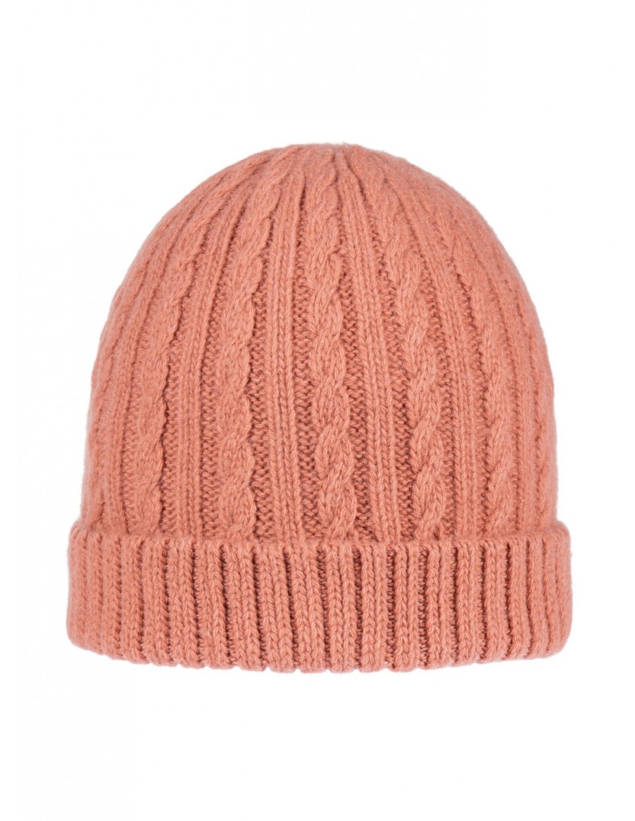 Woman Santacana Wool And Cashmere Beanies | Merino Wool And Cashmere Cable Knit Beanie St-Lcg-22