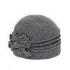 Woman Santacana | Wool Hat With Bellows And Flower Decoration St-Lg-251