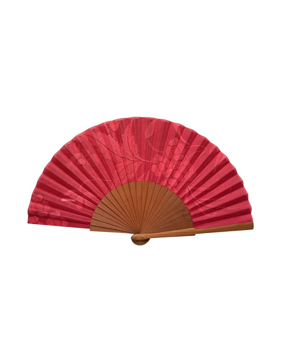 Summer Santacana | Red Fan With Flowers